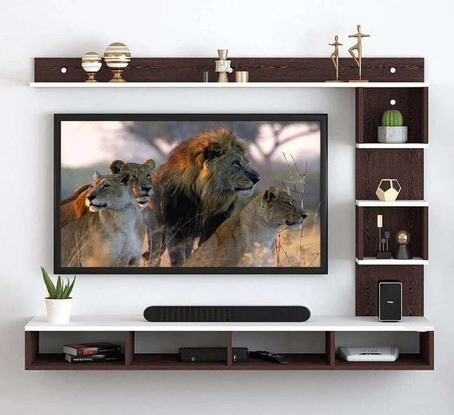 TheGoodLuck 65 Inches Engineered Wood TV Unit TV Stand TV Cabinet TV Entertainment Unit Engineered Wood TV Entertainment Unit