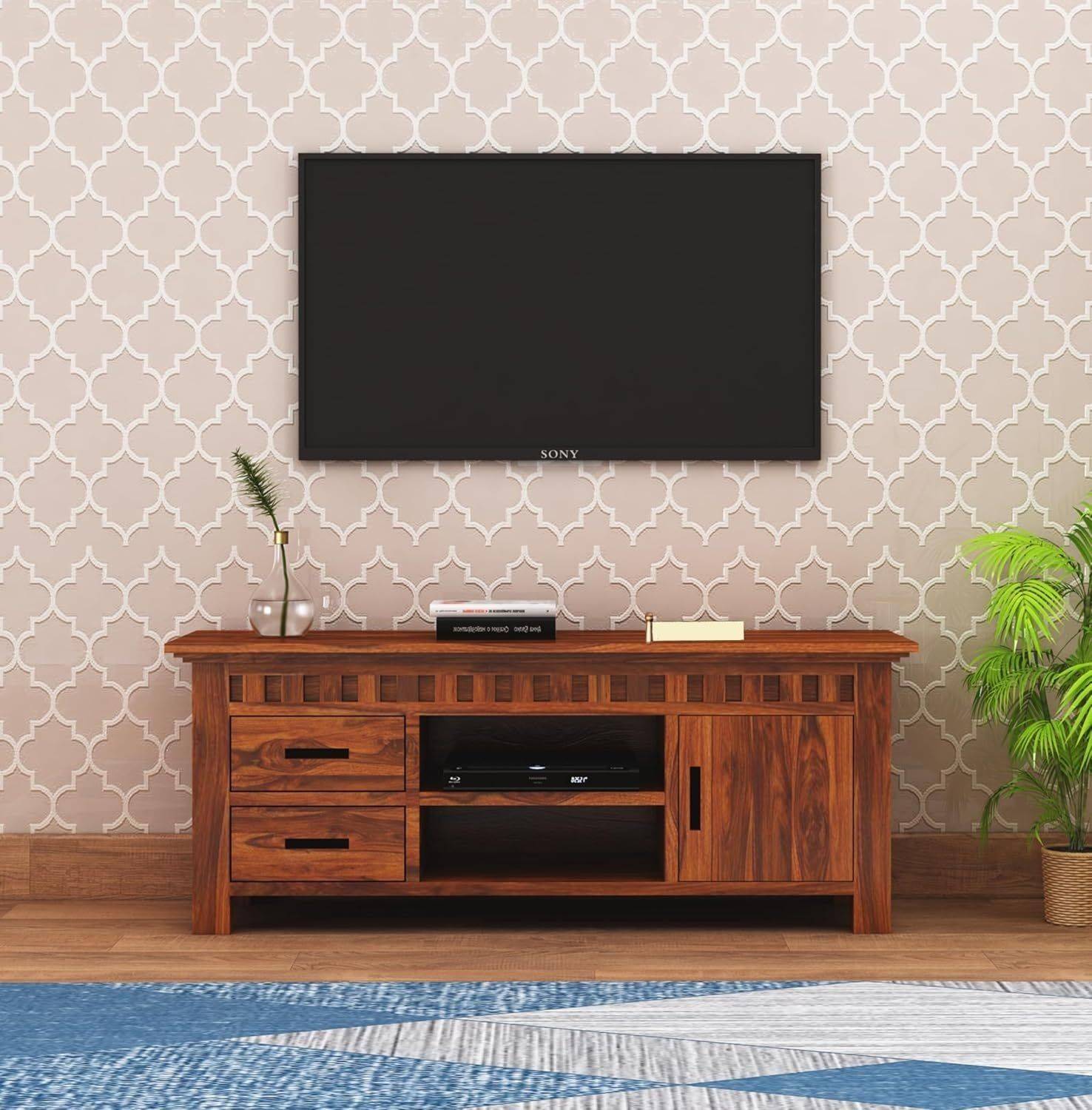 UNITEK FURNITURE Rosewood ( Sheesham ) Solid Wood TV Entertainmen