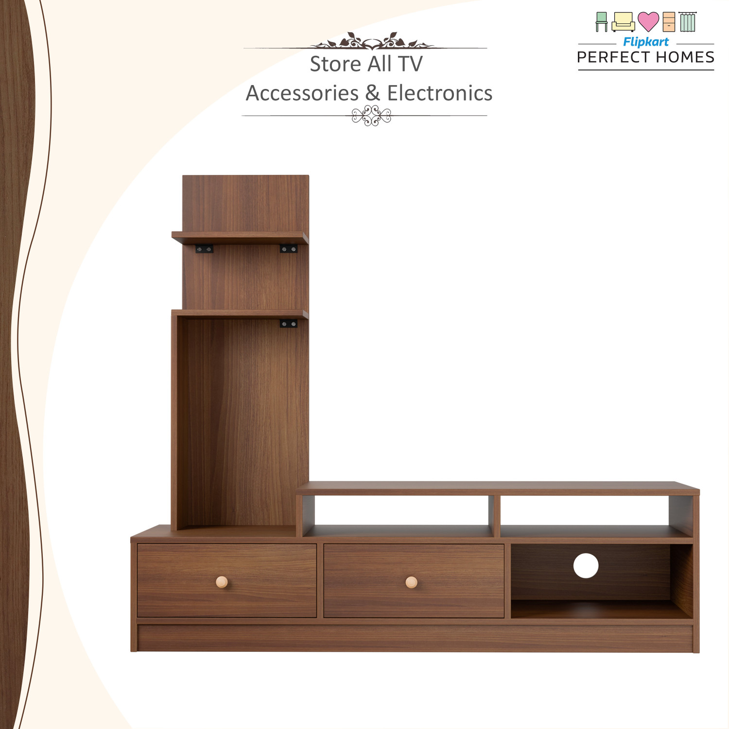 Image of Flipkart Perfect Homes Sirena Engineered Wood TV Entertainment Unit