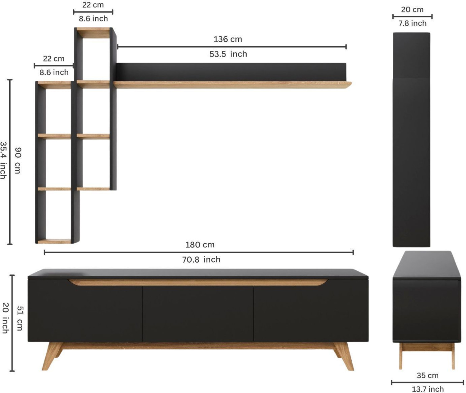 Image of Spyder Craft Matte Finish TV Entertainment Unit Tv Stand And Decore Engineered Wood TV Entertainment Unit