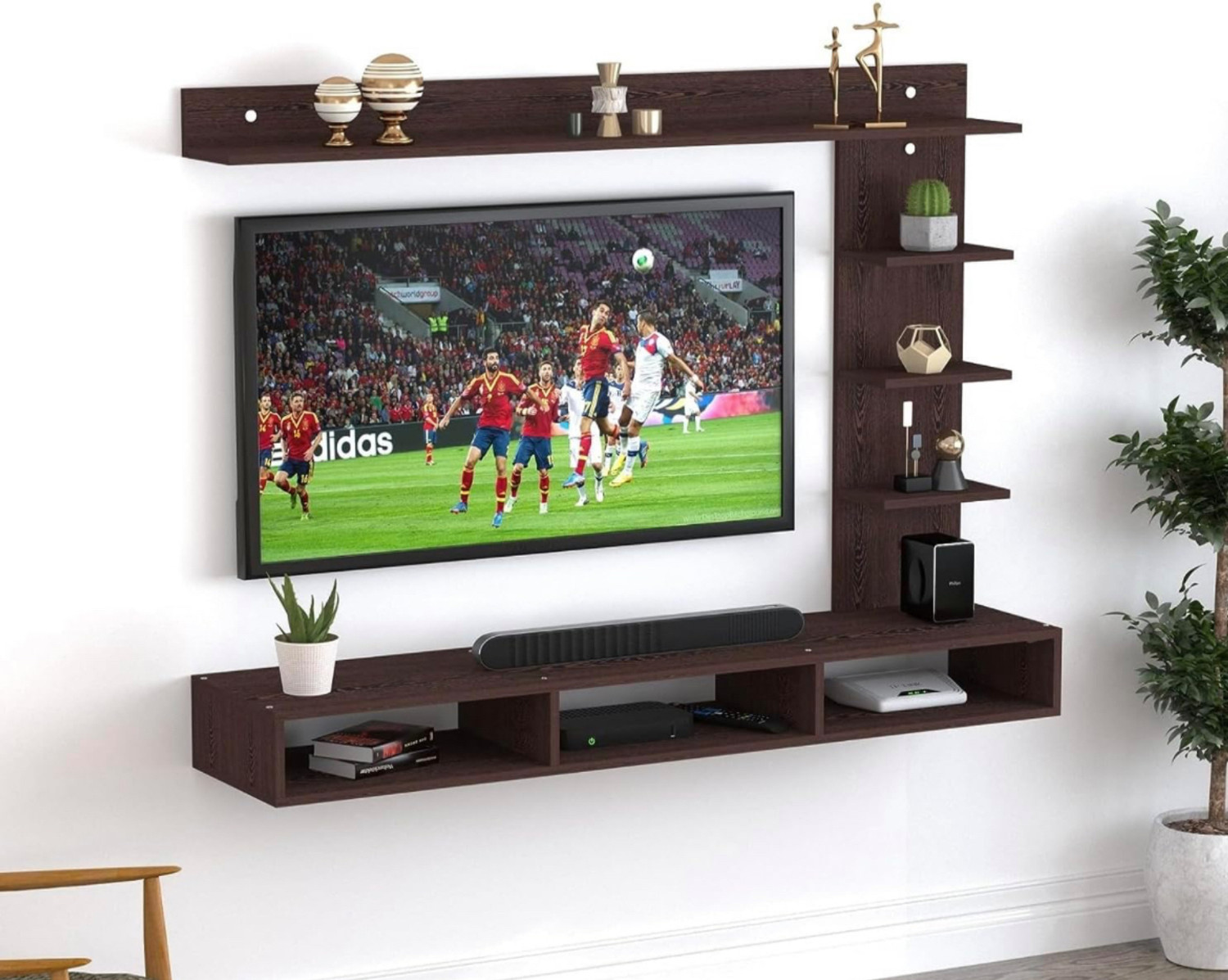 Image of YPG CRAFT TV CABINET UNIT TV ENTERTAINMENT UNIT 50 INCH TN /WHITE Engineered Wood TV Entertainment Unit