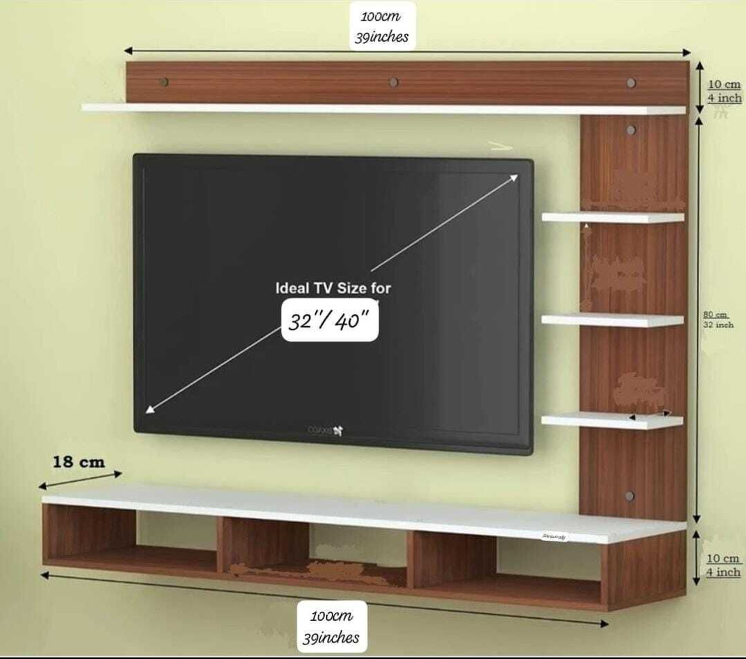 Image of Aariwoody Futuristic Carving Engineered Wood TV Entertainment Unit