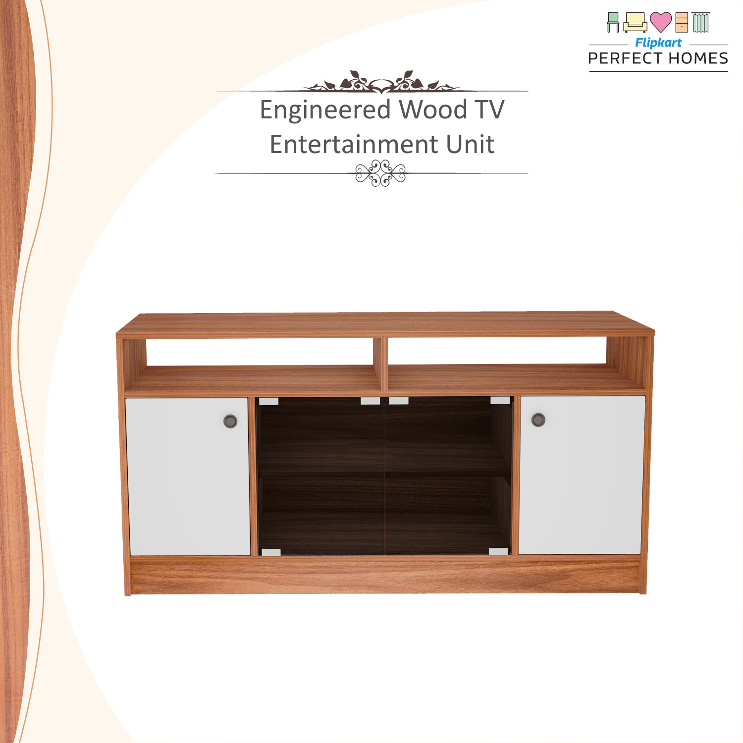 Image of Flipkart Perfect Homes Phonox Engineered Wood TV Entertainment Unit