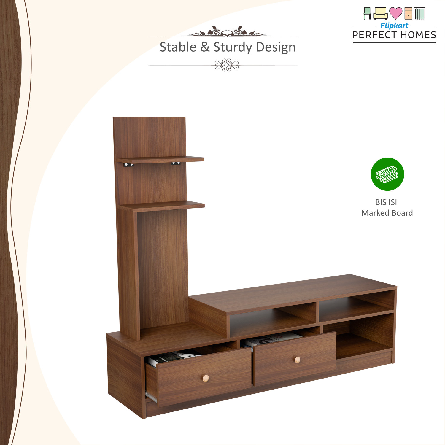 Image of Flipkart Perfect Homes Sirena Engineered Wood TV Entertainment Unit