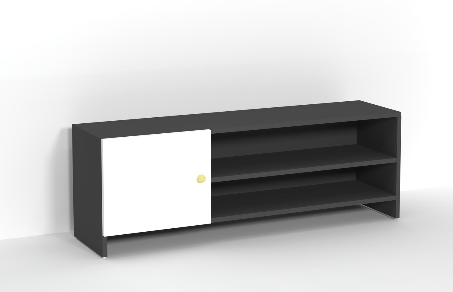 Image of Flipkart Perfect Homes Modern Engineered Wood TV Unit with Open & Closed Storage for Living Room Engineered Wood TV Entertainment Unit
