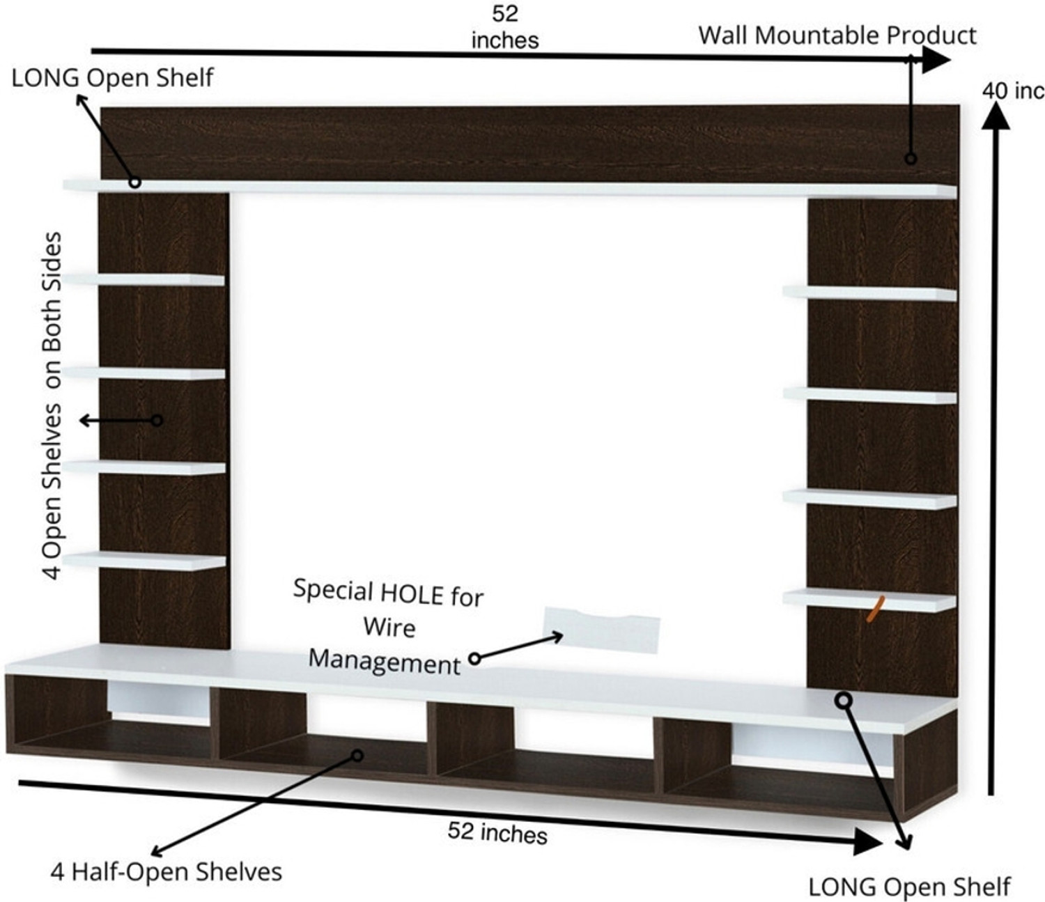 Image of Shivi Aanaya Enterprises DT01 Engineered Wood TV Entertainment Unit