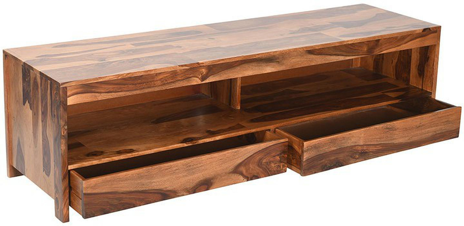 Image of mewar furniture Solid Sheesham Wood Entertainment Tv Unit For Living Room | Solid Wood TV Entertainment Unit