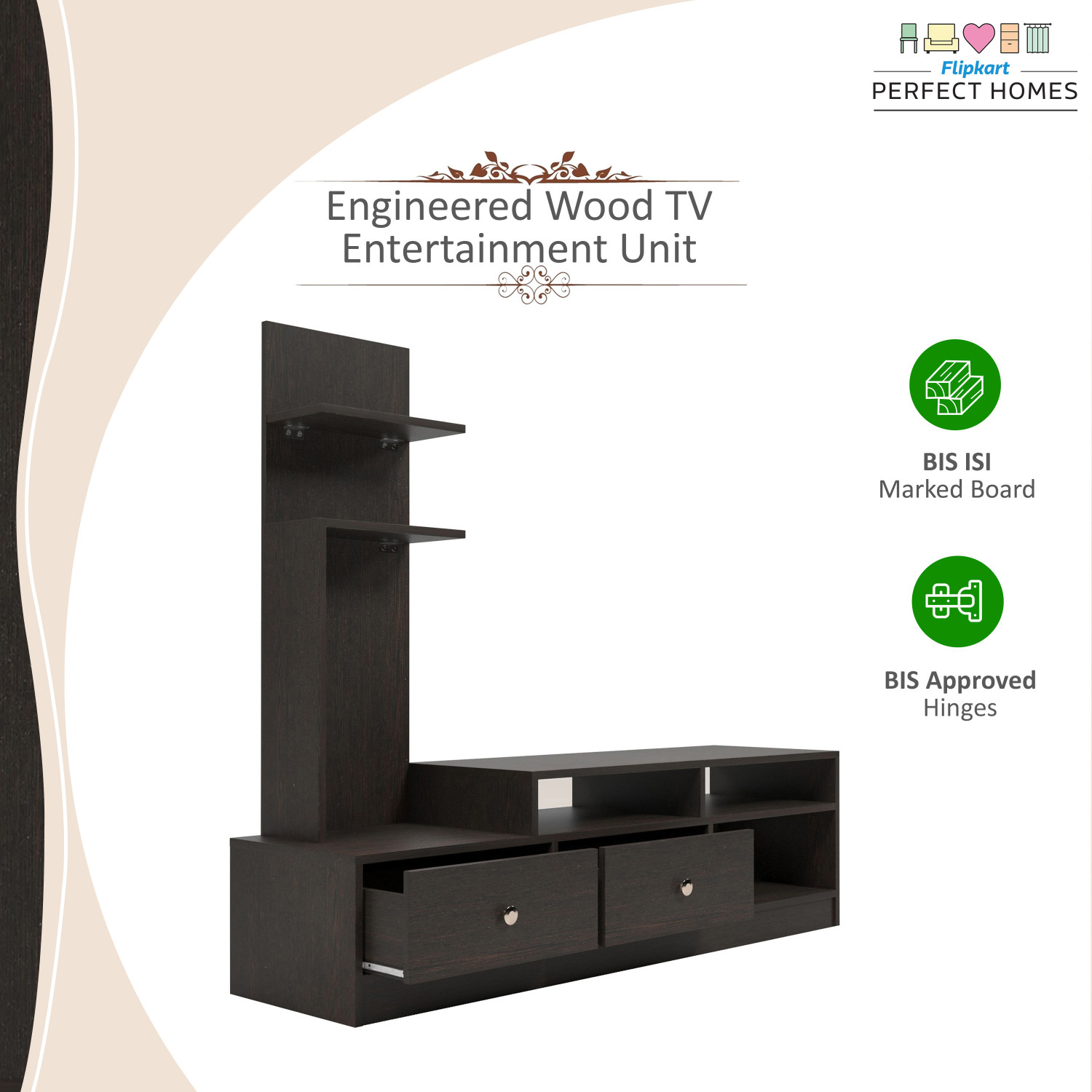 Image of Flipkart Perfect Homes Sirena Engineered Wood TV Entertainment Unit