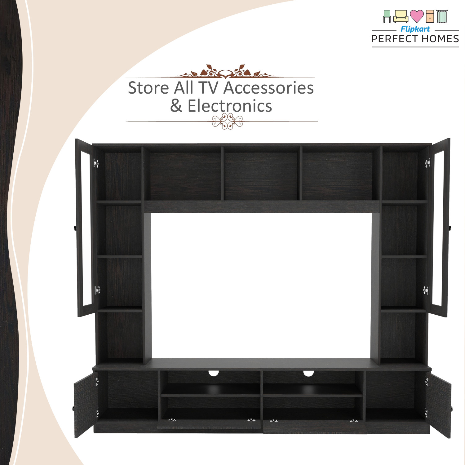 Image of Flipkart Perfect Homes Webster Engineered Wood TV Entertainment Unit