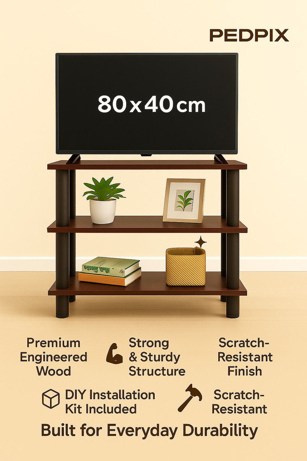 Image of PEDPIX Engineered Wood TV Entertainment Unit