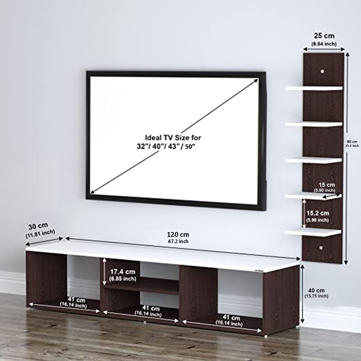 Image of ANIKAA TV Entertainment Unit / TV Cabinet / TV Stand Engineered Wood TV Entertainment Unit