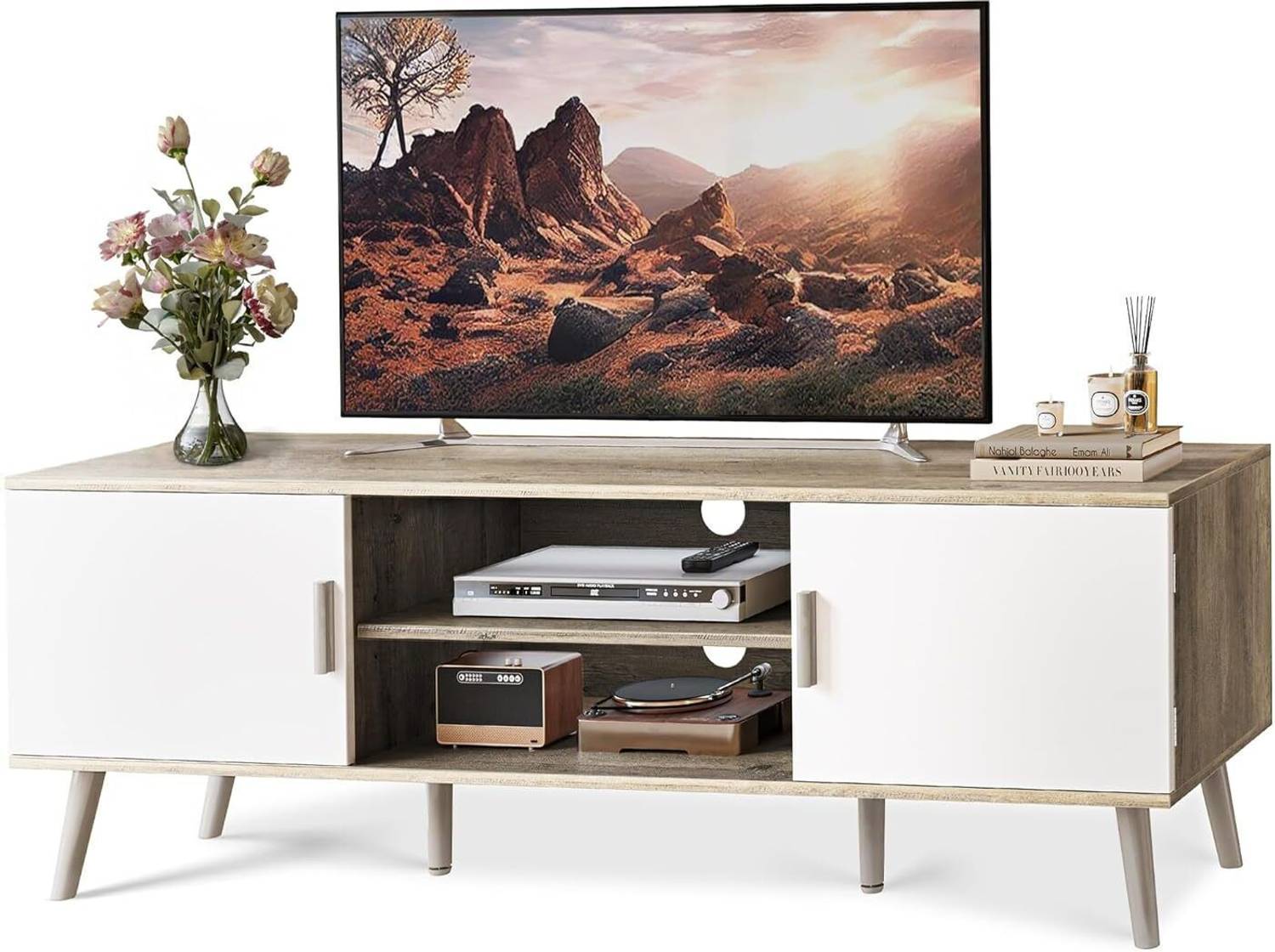Home Delight Matte Finish Azirus TV Cabinet TVs Up to 60-inch For