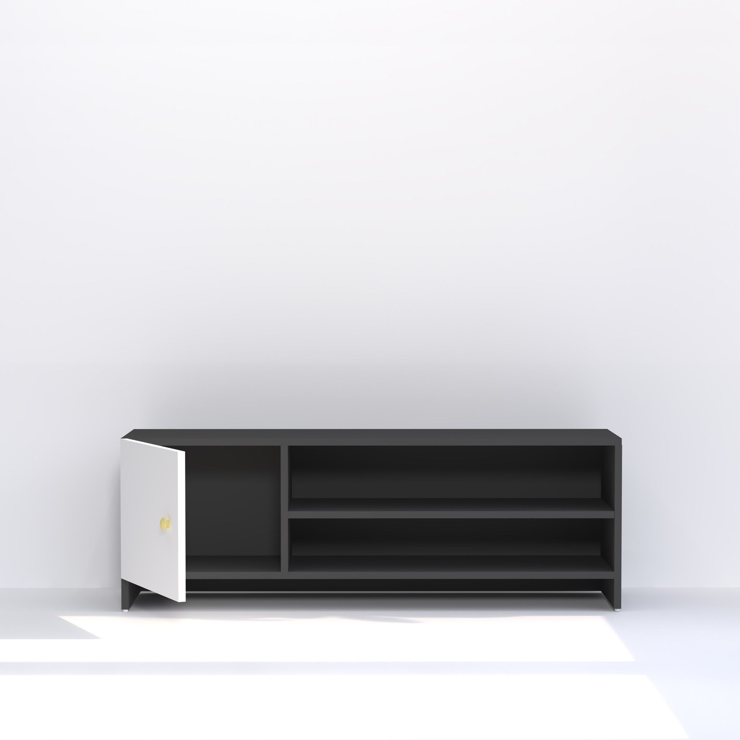 Image of Flipkart Perfect Homes Modern Engineered Wood TV Unit with Open & Closed Storage for Living Room Engineered Wood TV Entertainment Unit