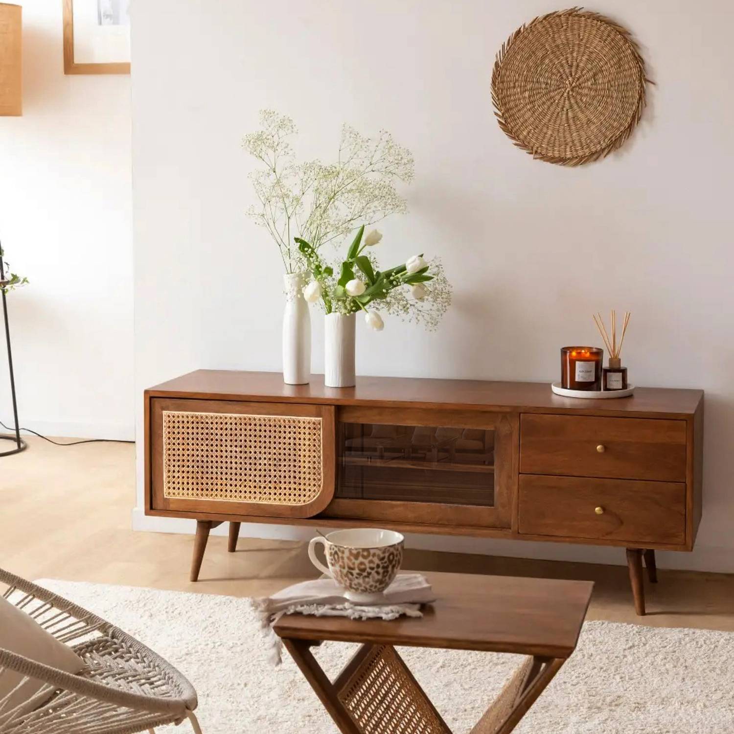 THE ATTIC KL-2267H Solid Wood TV Entertainment Unit
