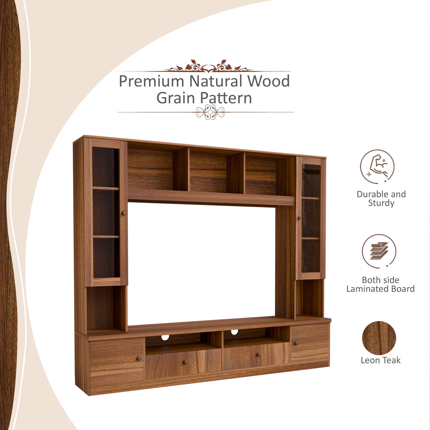 Image of Flipkart Perfect Homes Webster Engineered Wood TV Entertainment Unit