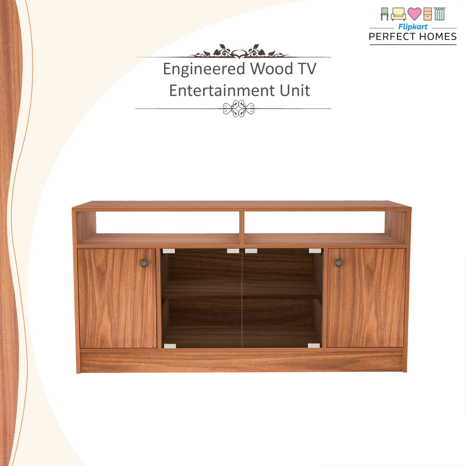 Image of Flipkart Perfect Homes Phonox Engineered Wood TV Entertainment Unit