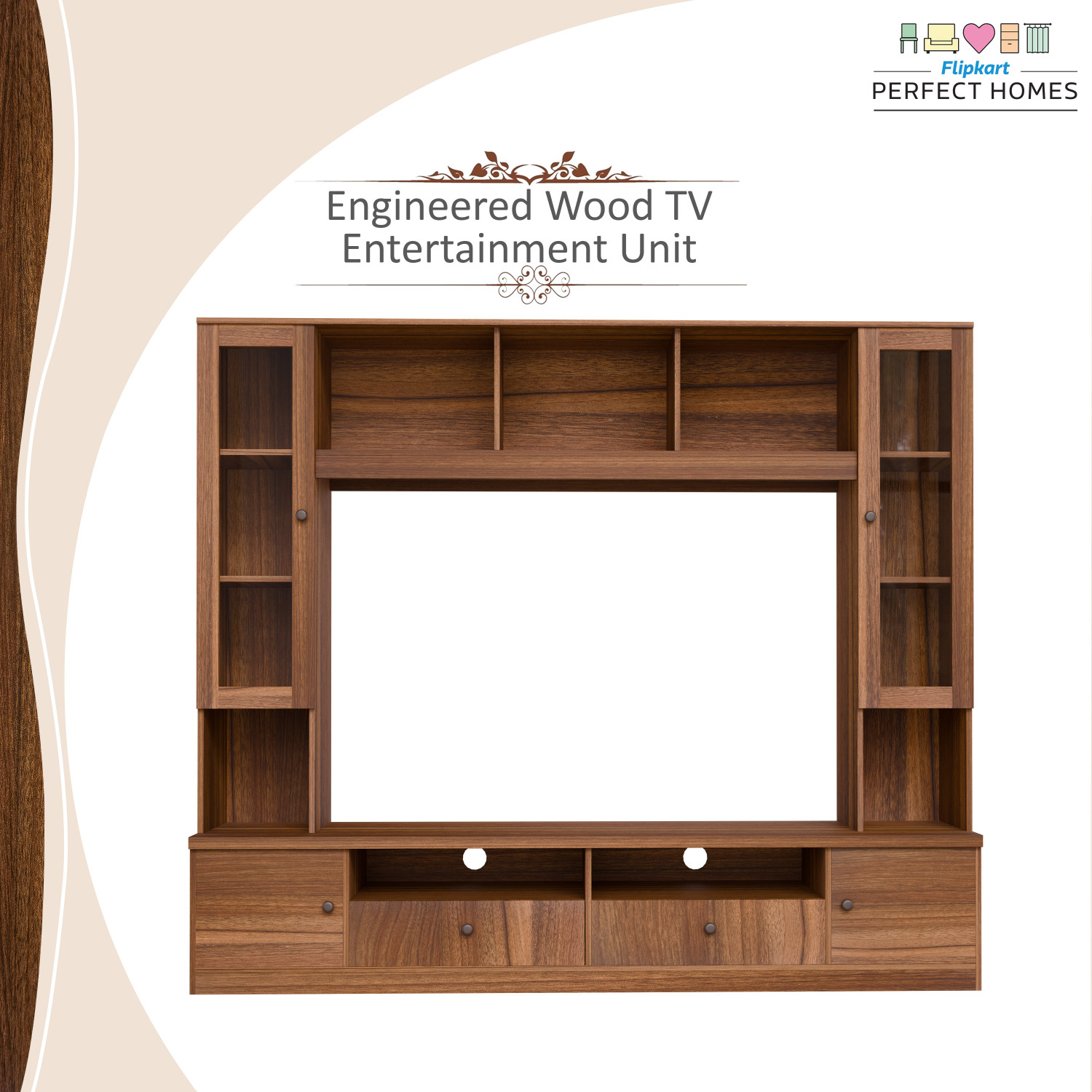 Image of Flipkart Perfect Homes Webster Engineered Wood TV Entertainment Unit