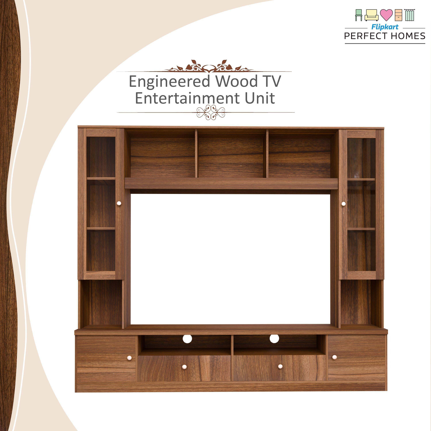 Image of Flipkart Perfect Homes Webster Engineered Wood TV Entertainment Unit