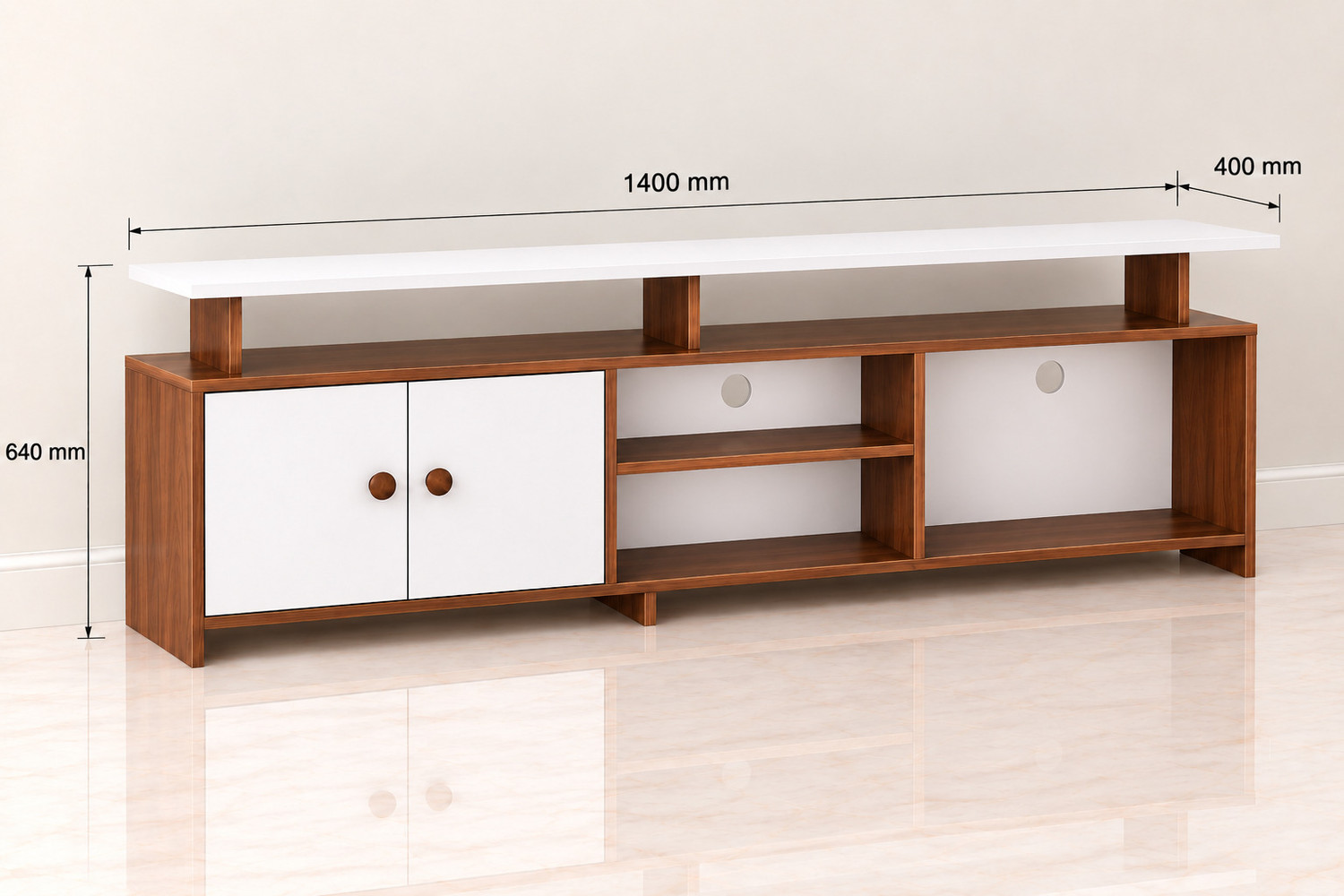 Image of Flipkart Perfect Homes Engineered Wood TV Entertainment Unit (Finish Color - Multicolor, DIY(Do-It-Yourself))
