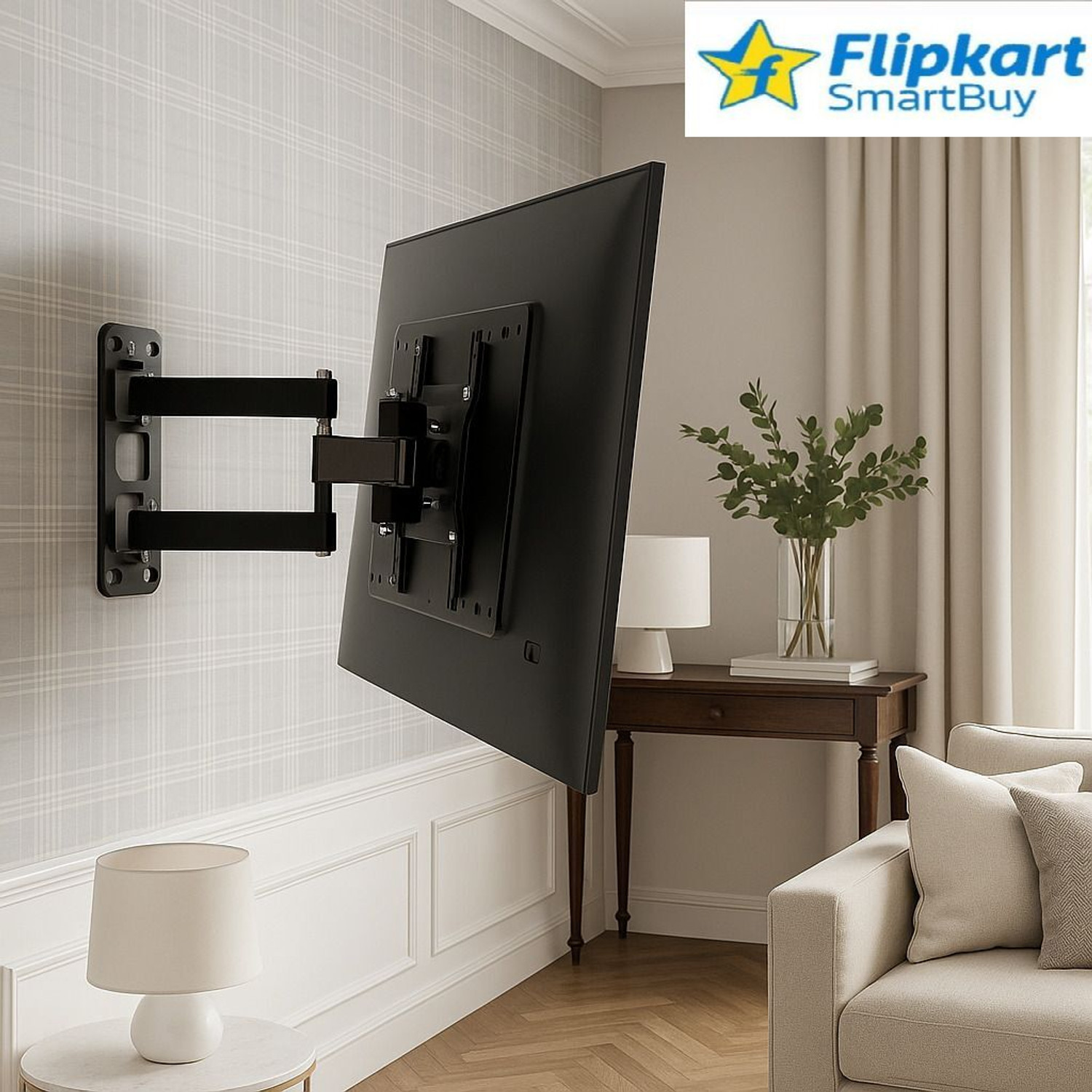 Image of Flipkart SmartBuy Heavy Duty Full Motion TV Wall Mount 23-43 inch LED LCD Full Motion TV Mount