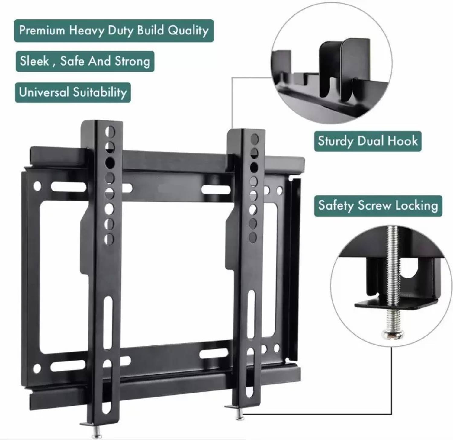 ANTHEM 14 to 32 Inches Ultra Slim LCD LED TVs Wall Mount Stand Fixed TV Mount