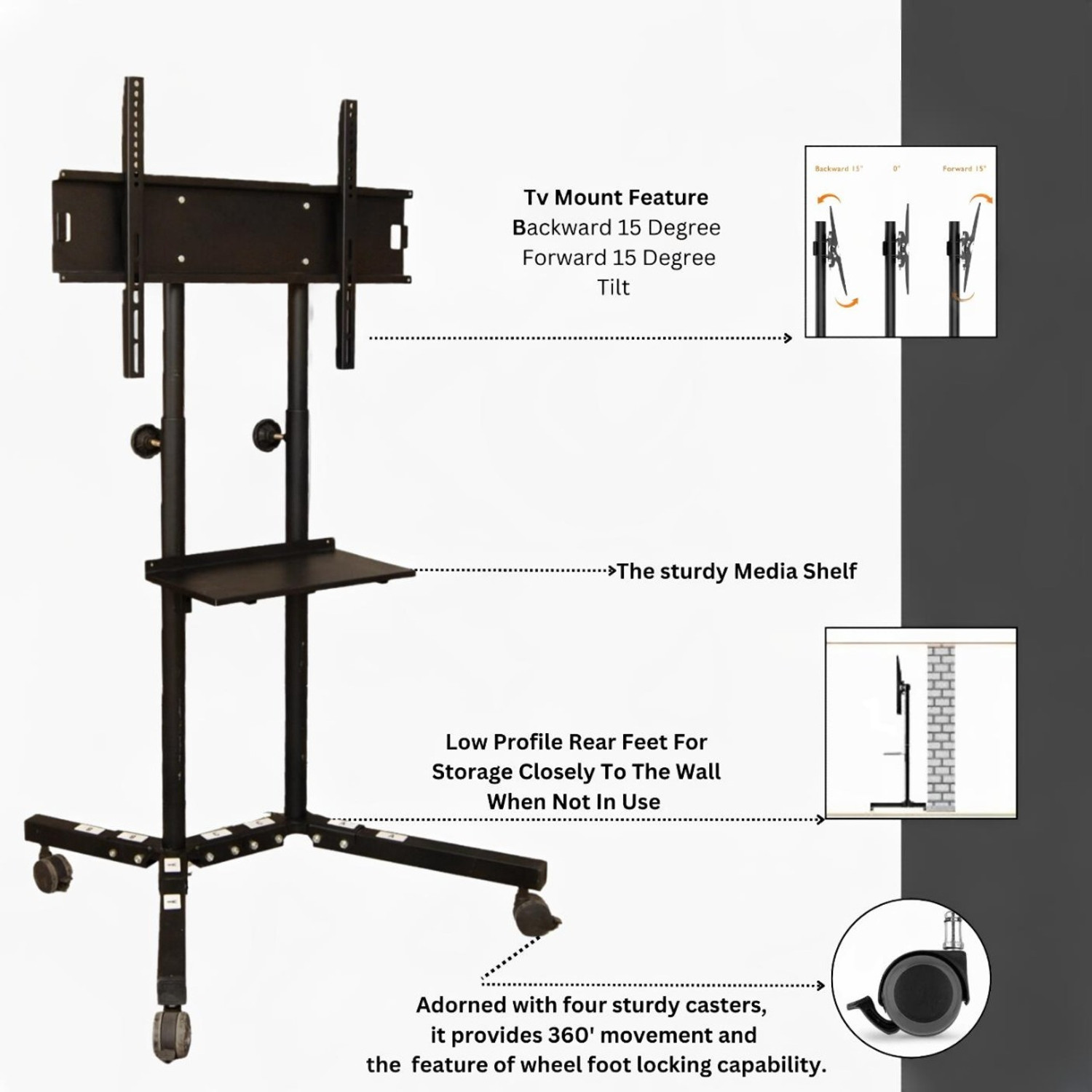 Image of Flipkart SmartBuy NEW FS-2R19 Full Motion TV Mount