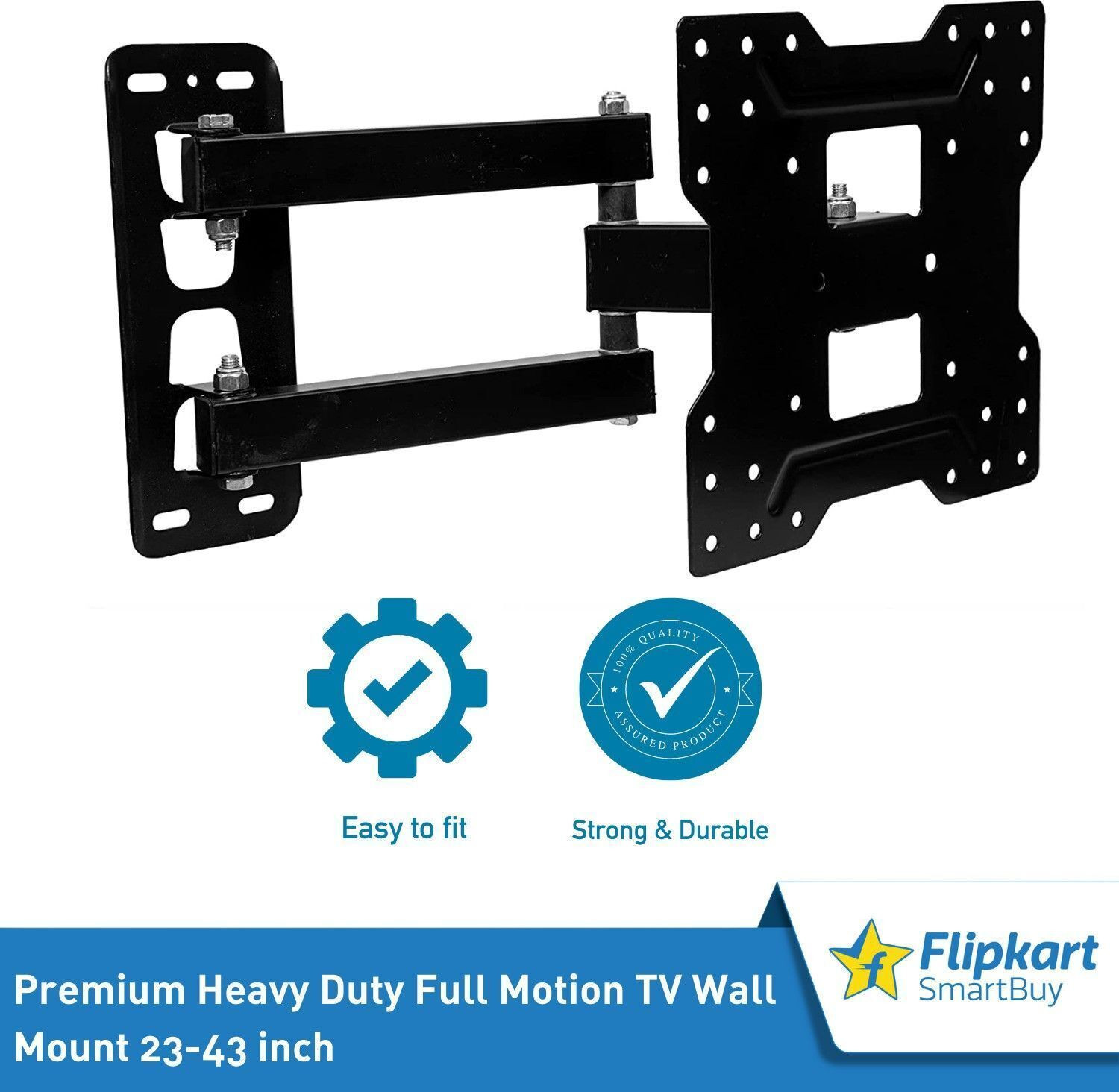 Image of Flipkart SmartBuy Heavy Duty Full Motion TV Wall Mount 23-43 inch LED LCD Full Motion TV Mount