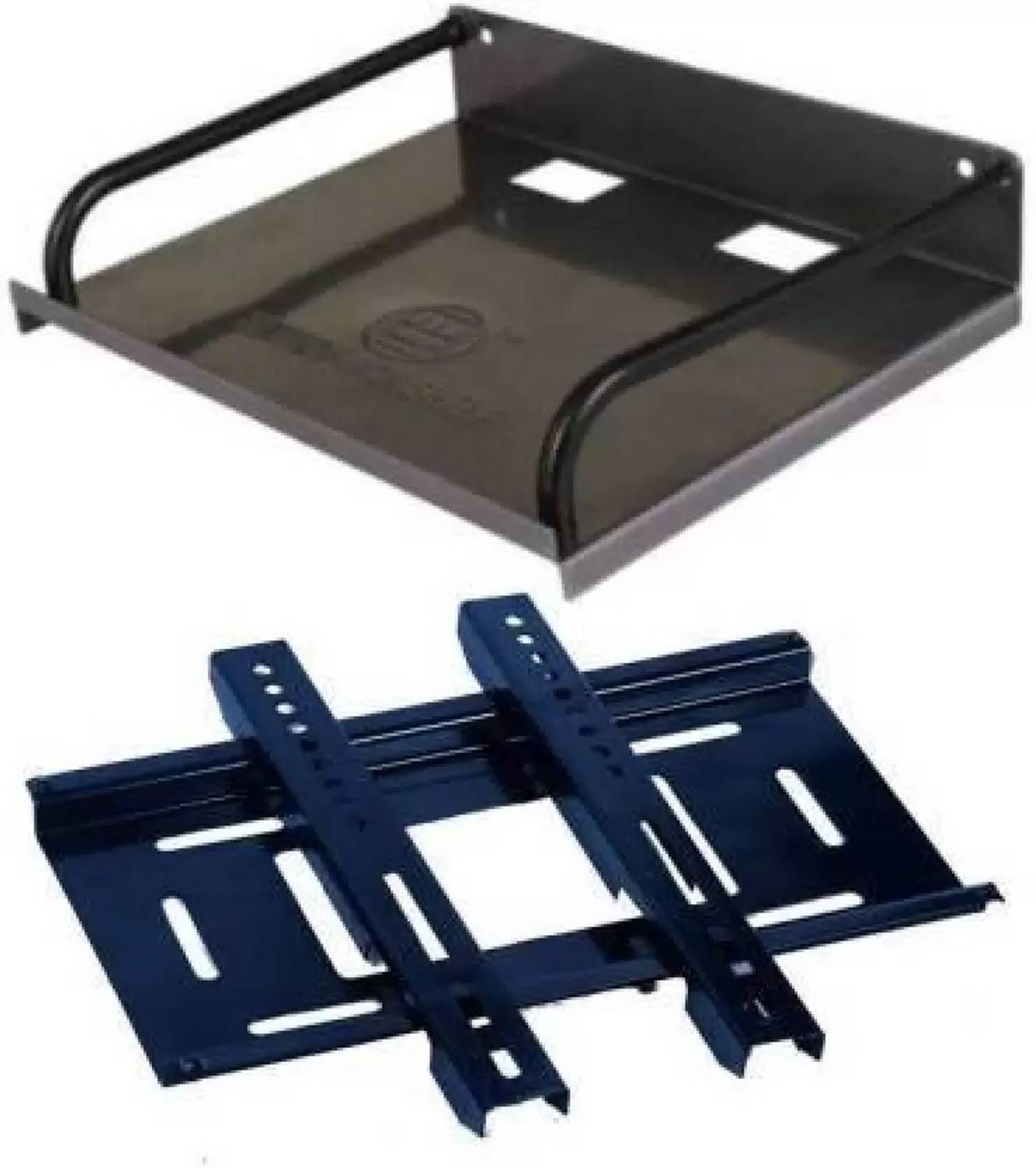 ANTHEM Combo of Settop Box Stand Shelf Rack and Wall Mount upto 32" LED/LCD TV Fixed TV Mount