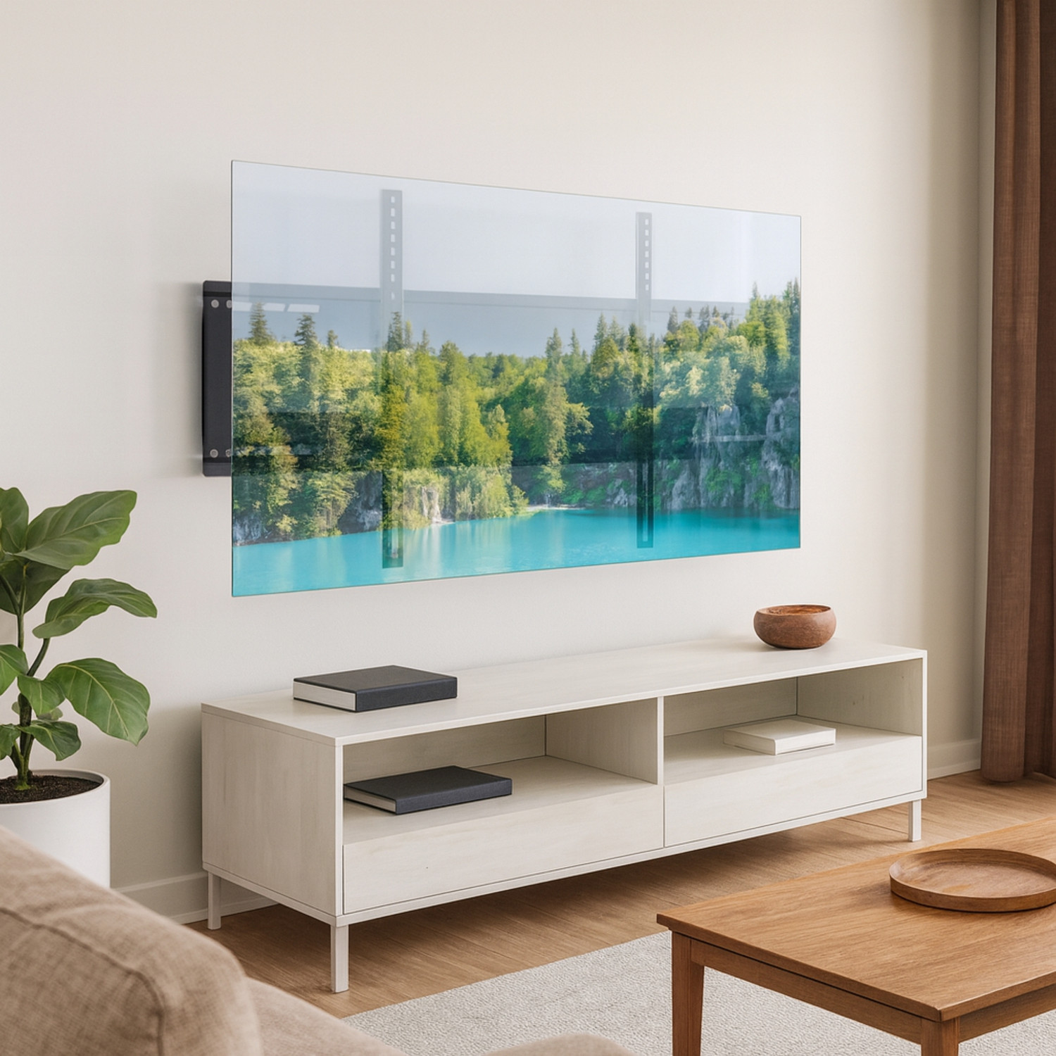 Image of RISSACHI 70 to 100 inch Wall Mount TV Stand Fixed TV Mount