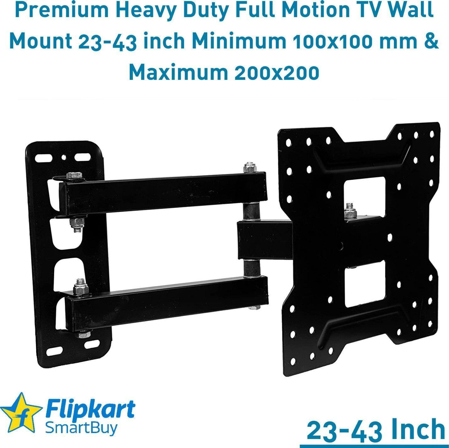 Image of Flipkart SmartBuy Heavy Duty Full Motion TV Wall Mount 23-43 inch LED LCD Full Motion TV Mount