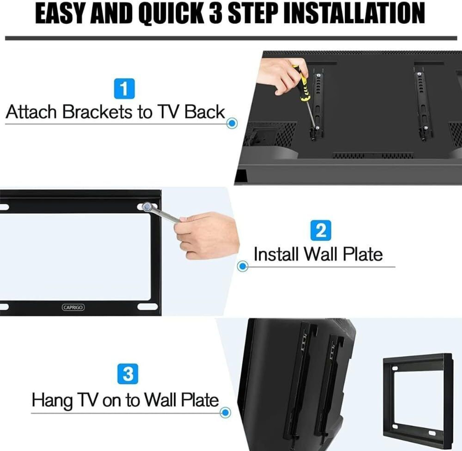 Image of Mumma's LIFE Heavy Duty TV Wall Mount for 24 - 55 Inches LED /HD /Smart TV Universal |Pack of 1 Fixed TV Mount