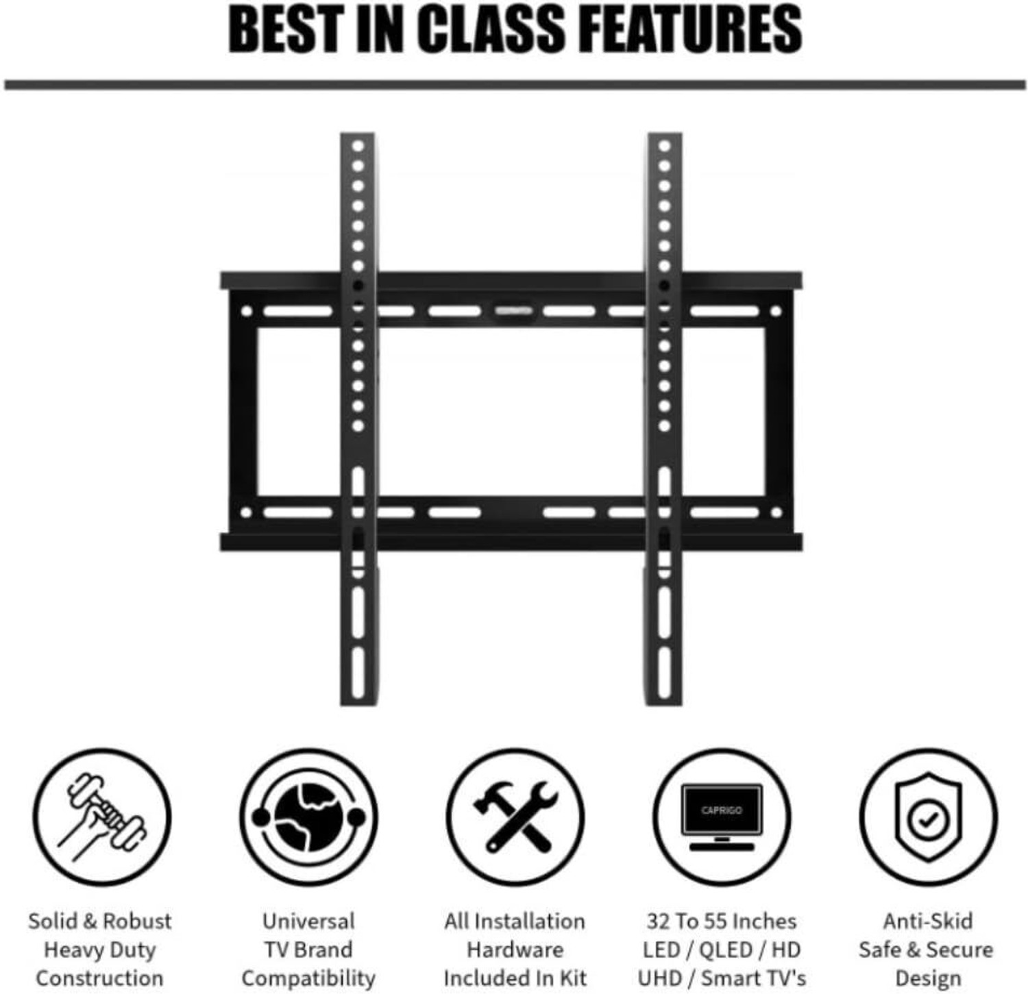 Image of Mumma's LIFE Heavy Duty TV Wall Mount for 24 - 55 Inches LED /HD /Smart TV Universal |Pack of 1 Fixed TV Mount