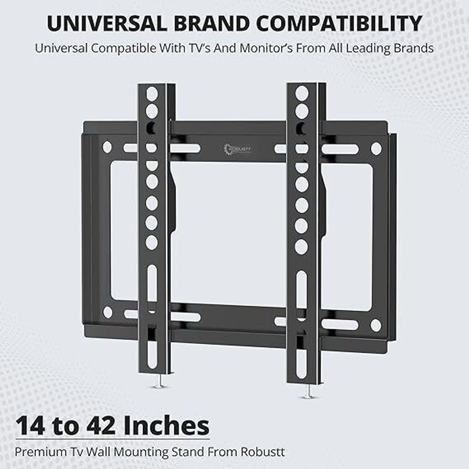 Image of Robustt Heavy Duty TV Wall Mount for 14 - 42 Inches LED /HD /Smart TV Universal |Pack of 1 Fixed TV Mount