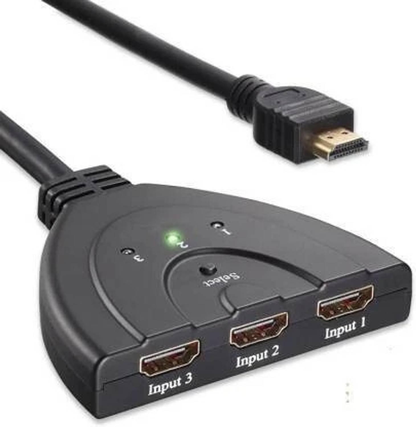 Vooy TV-out Cable HDMI Switch, 3 Port 4K HDMI Switch 3 in 1 Out with High Speed Switch Splitter Pigtail Cable Supports Full HD 4K 1080P 3D Media Streaming Device
