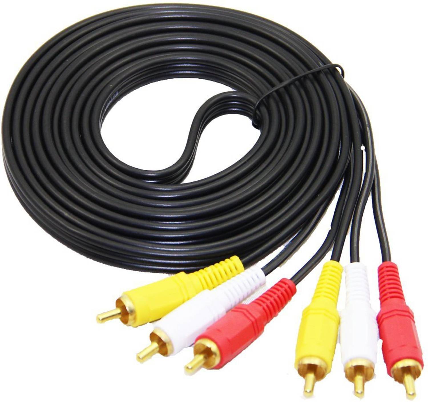 BhalTech TV-out Cable 3RCA to 3RCA Male Stereo Audio Video Cable 1.5M