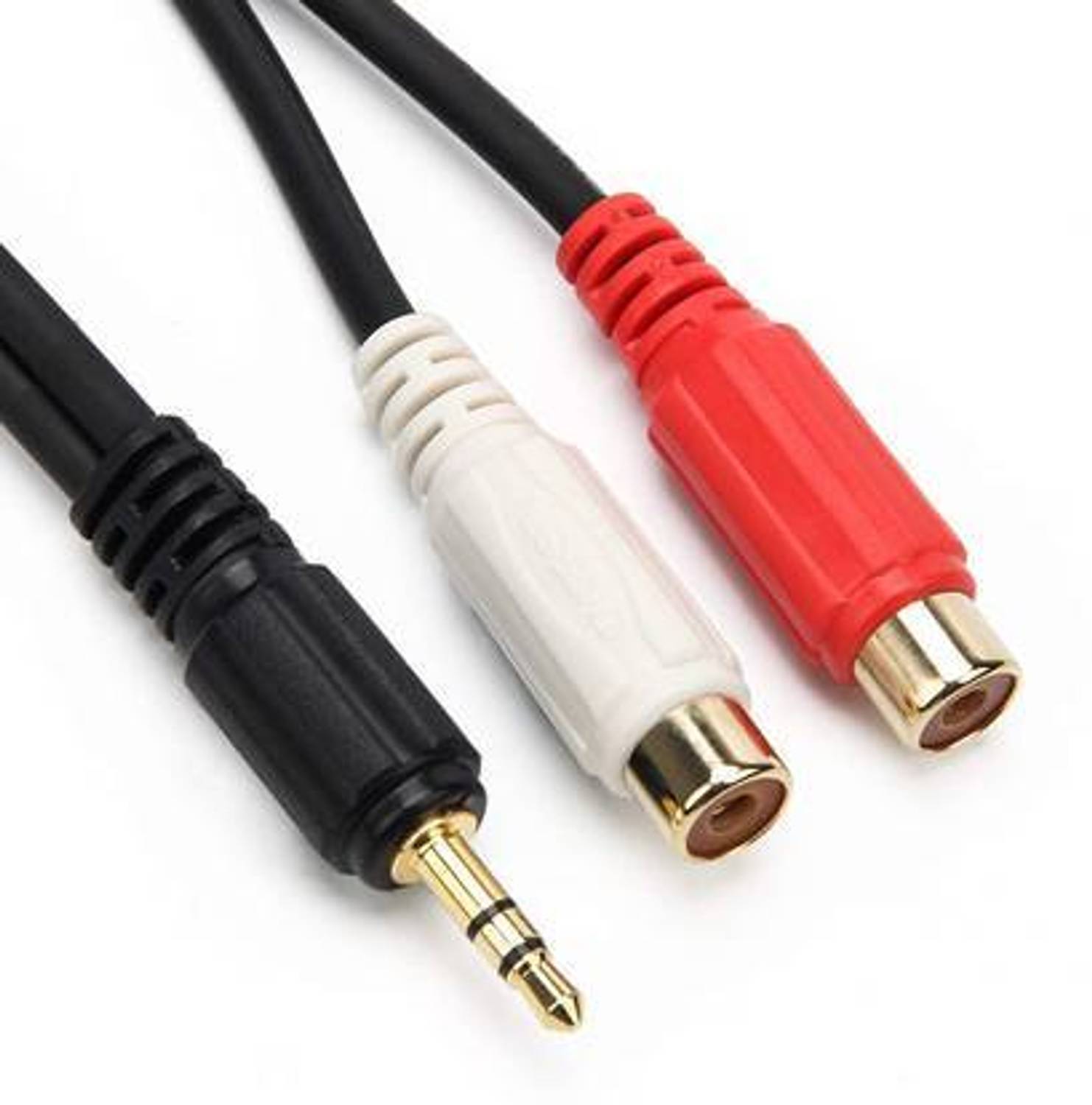 Uneo Star  TV-out Cable CNE63119A 2 RCA Female to Stereo Male Audio Connector Cables