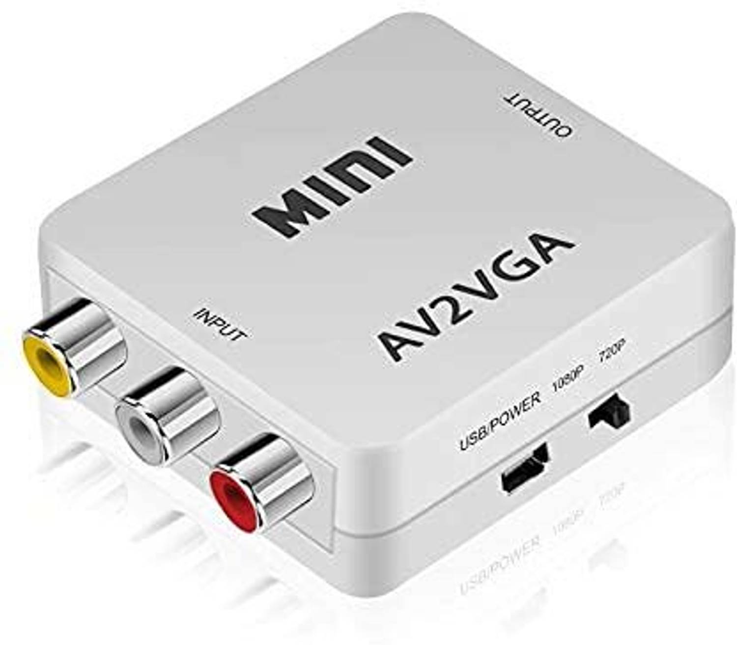 RyzCare  TV-out Cable AV2VGA Video Convertor Box AV RCA CVBS to VGA Video Converter Conversor
