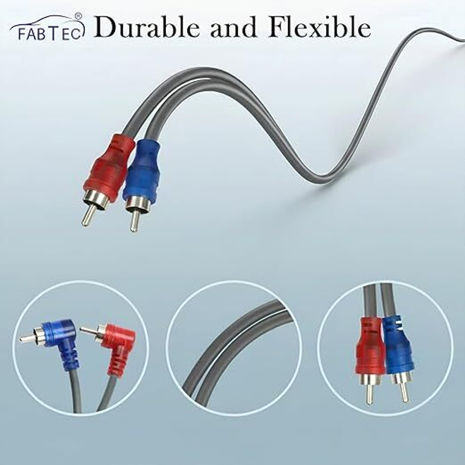 Image of FABTEC TV-out Cable 4.5 Meter Dual 2 RCA Cable, Stereo Audio 2RCA Cord Male to Male Connector