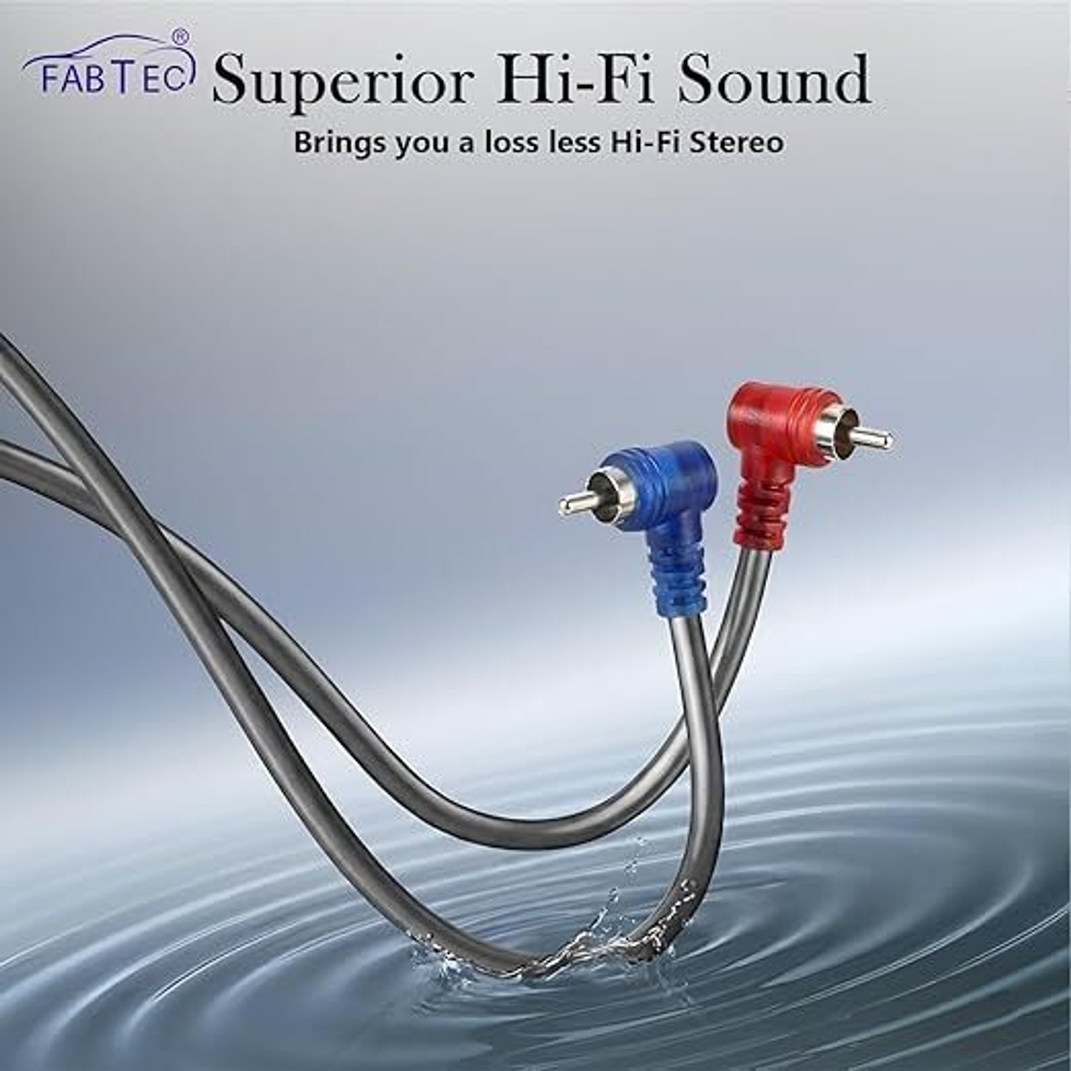 Image of FABTEC TV-out Cable 4.5 Meter Dual 2 RCA Cable, Stereo Audio 2RCA Cord Male to Male Connector