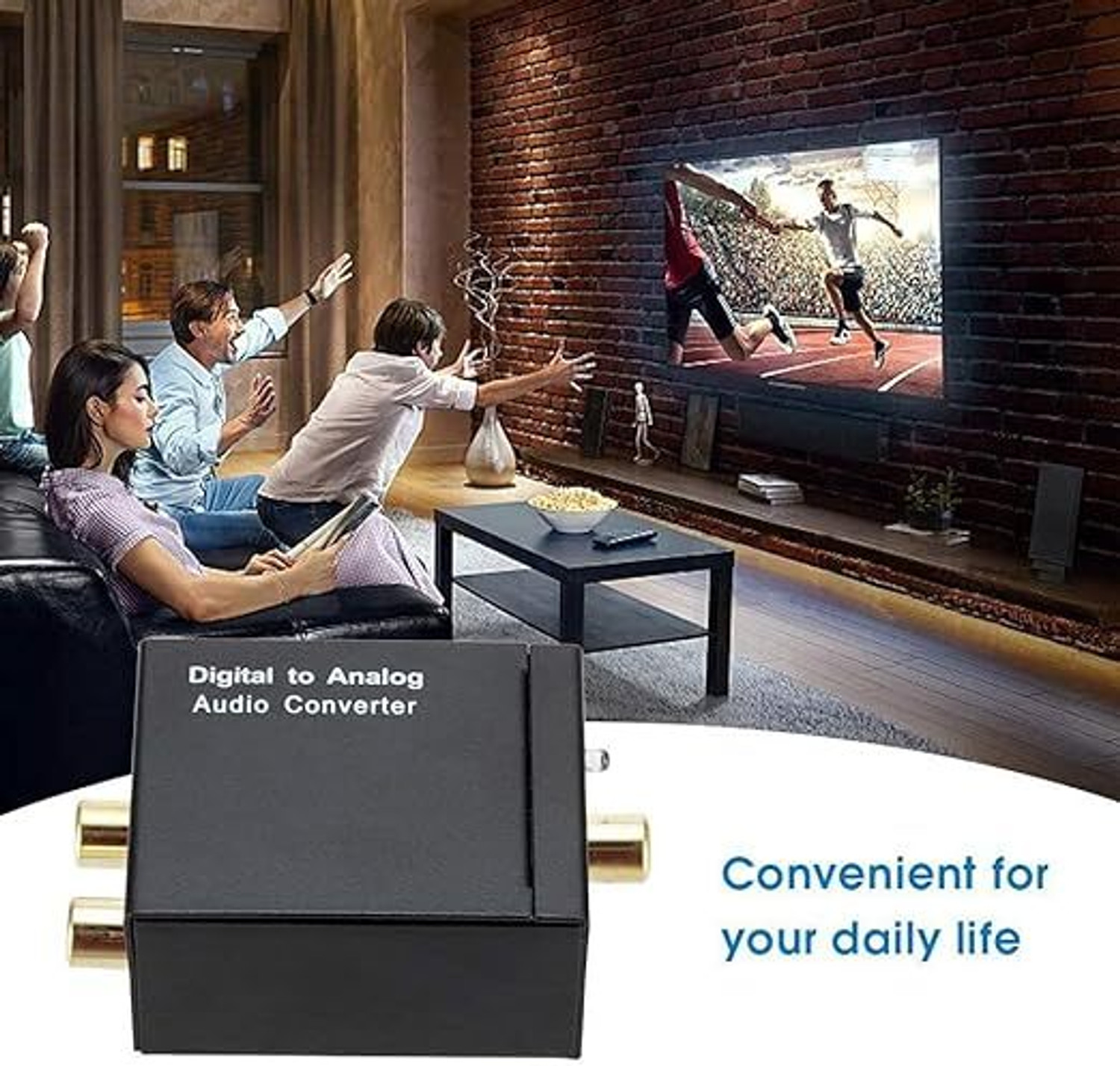 Image of PAC TV-out Cable Digital to Analog Audio Converter SPDIF Optical Coax to Analog