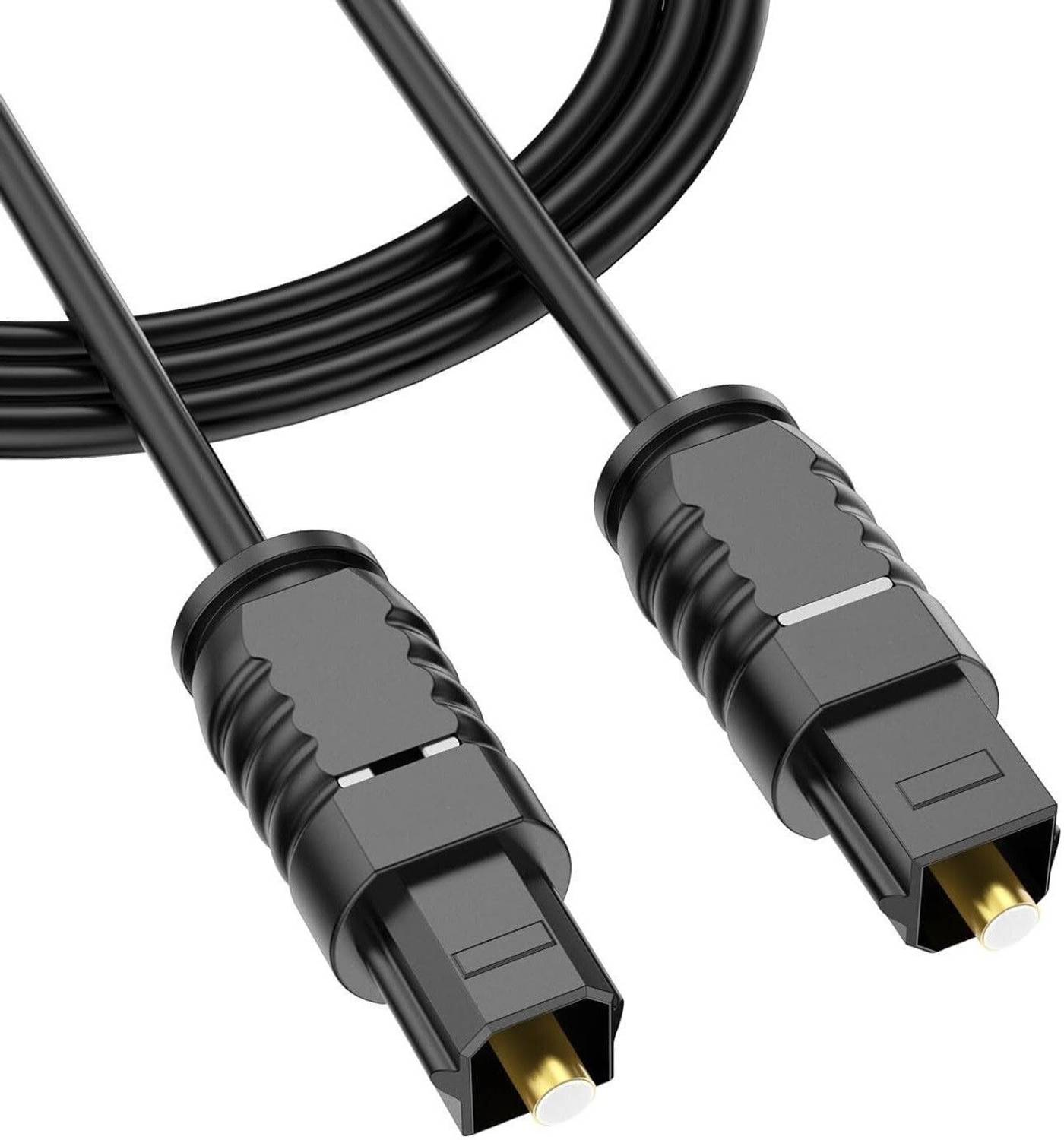Akwor  TV-out Cable 1 Meter Digital Optical Audio Cable – Ultra-Slim Toslink with Metal Connectors