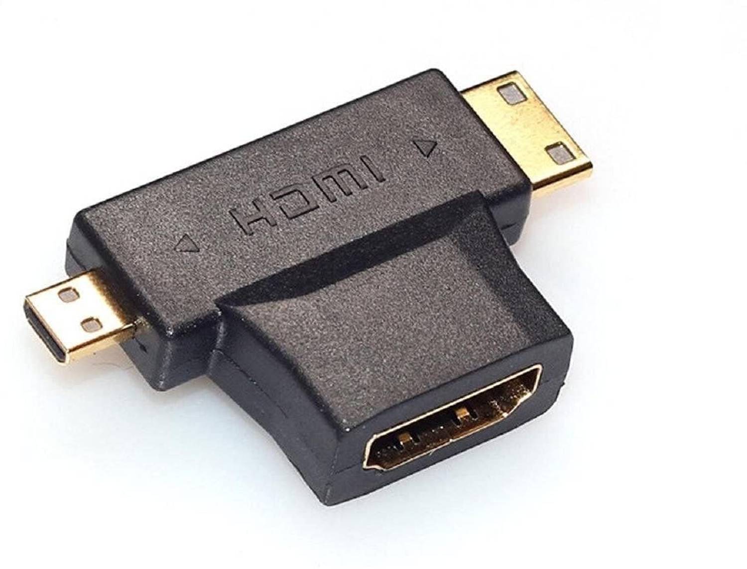 ALRITO TV-out Cable 3-in-1 HDMI Female to Micro/Mini HDMI Male Adapter Connecter