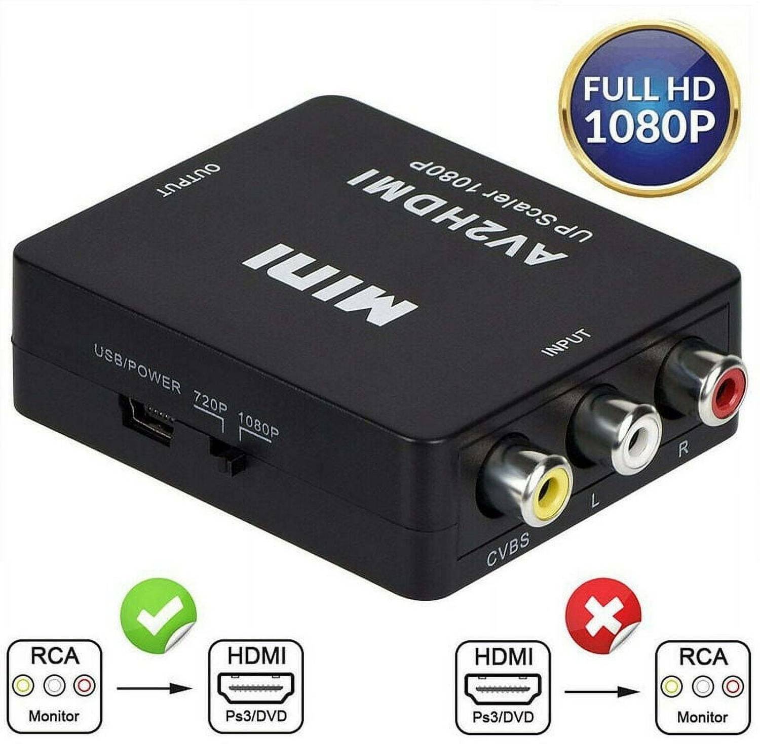 atdaraz AV to HDMI Converter, 1080P - Image 2