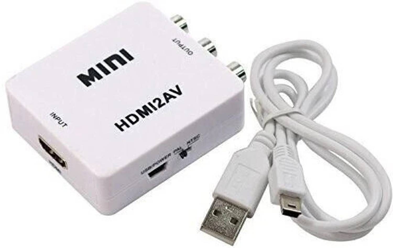 BKC  TV-out Cable MINI HDMI2AV UP Scaler 1080P HD Video