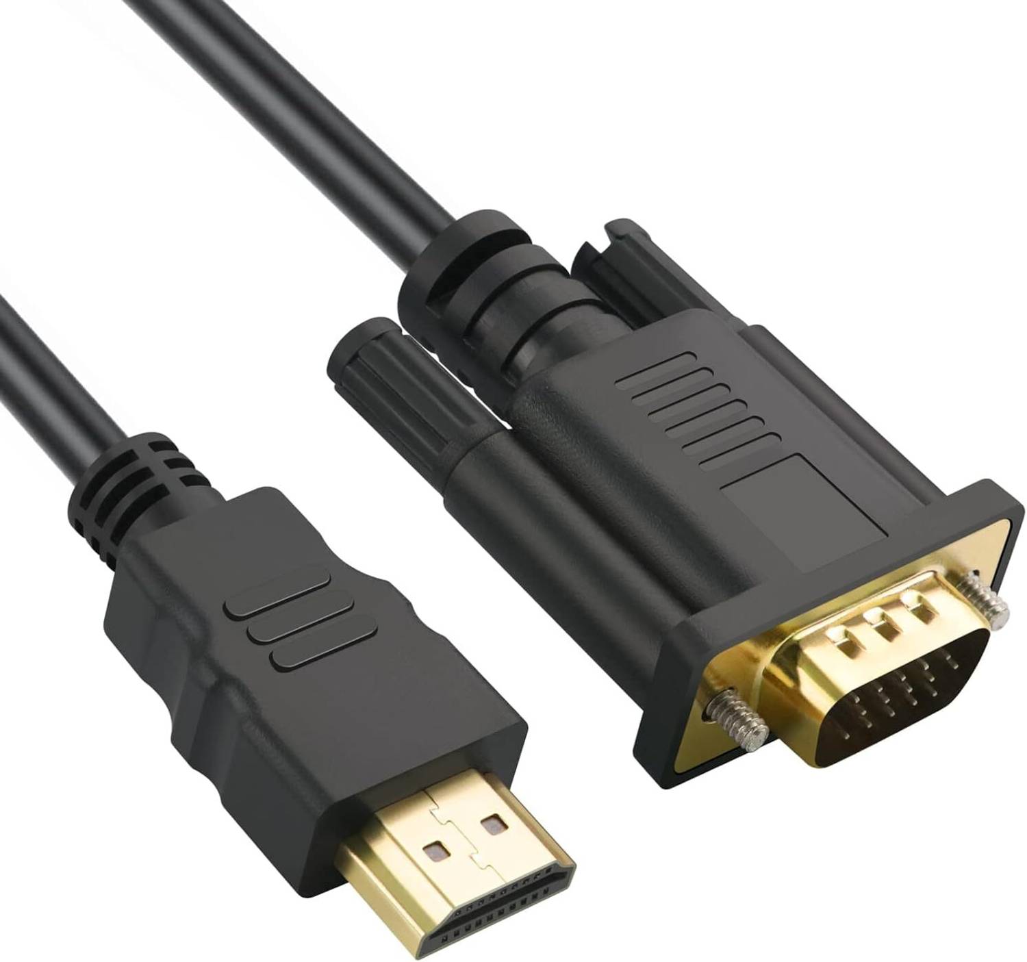 RuhZa TV-out Cable 1080P Hdmi Male To Vga Male Active Video Converter Cord