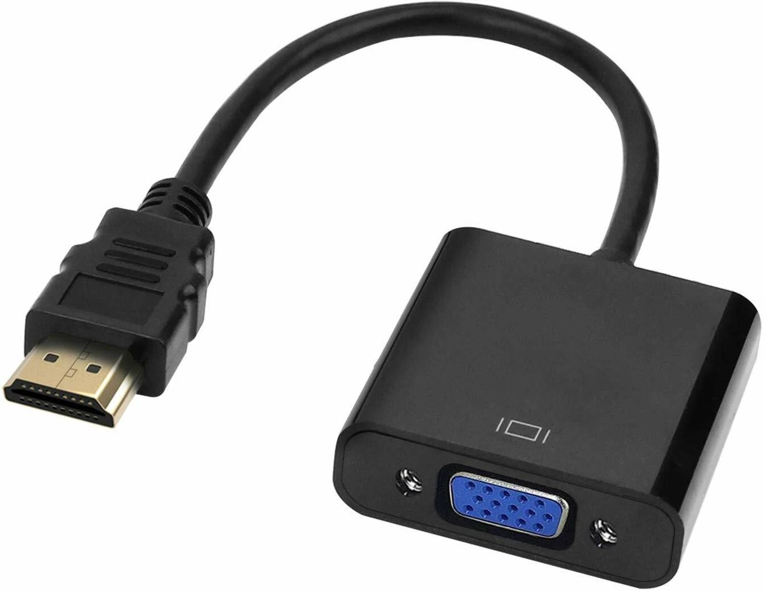 TERABYTE  TV-out Cable HDMI to VGA Gold Plated High-Speed 1080P Adapter/Connector