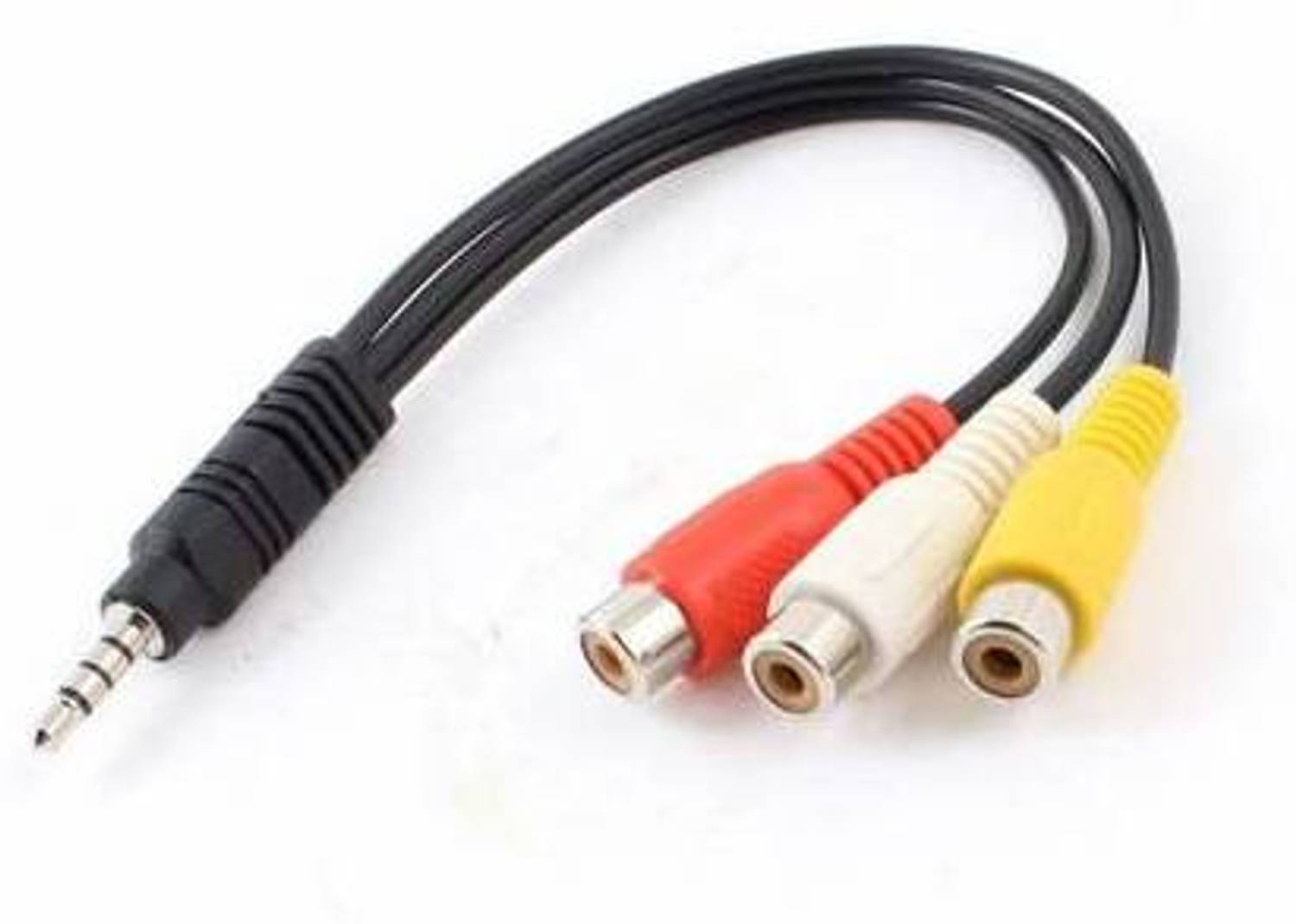Uneo Star TV-out Cable DB-3.5mm Stereo TRRS Male to 3 RCA Female Composite AV Cable Adapter