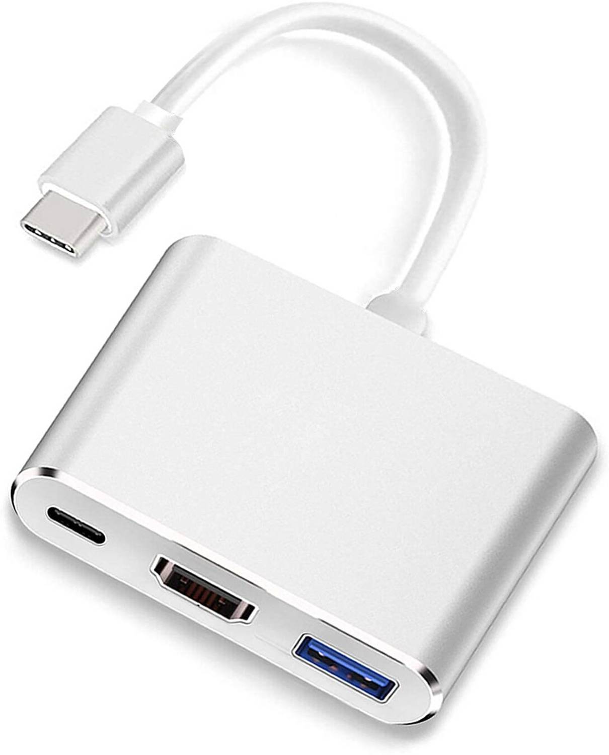 TERABYTE TV-out Cable High-Speed 3-in-1 Type C to HDMI/USB/C Type Port Converter Adapter