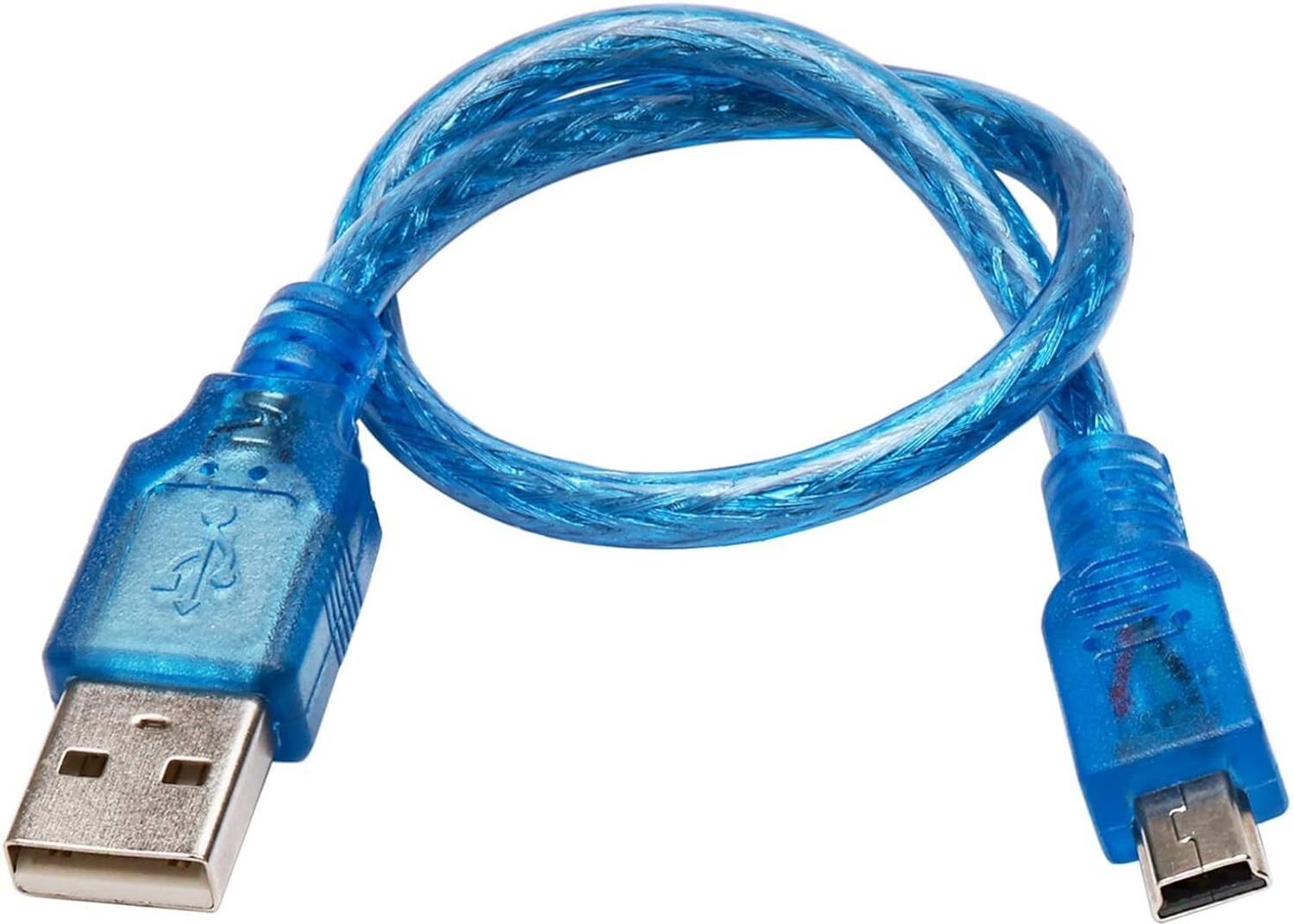 xenee TV-out Cable Usb 2.0 A To Mini 5 Pin Cable for (USB 2.0 A to USB 2.0 Mini B) - Blue, 30cm