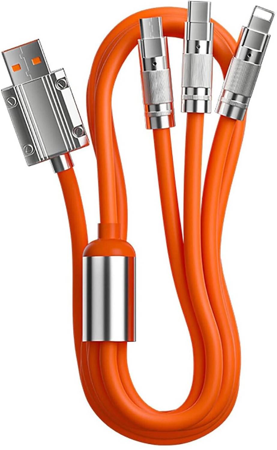 MEBISO  TV-out Cable M-120W Charging Cable 3 in 1 Fast Charging Cable Extra Bolded Multi USB Charger